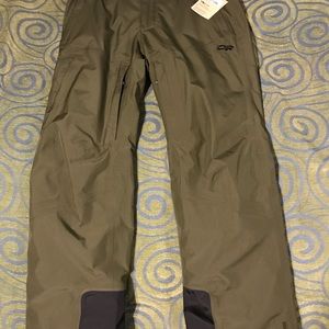 OR Mens Tungsten GoreTex Insulated Ski Pants color Fatigue
